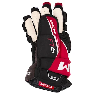 Hokejové rukavice CCM JetSpeed FT6 Black/Red/White Junior 10 palců