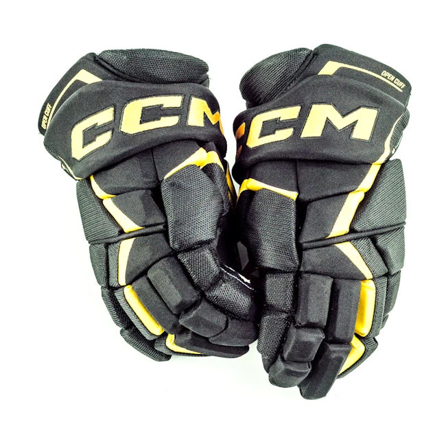 Hokejové rukavice CCM JetSpeed FT6 Black/Sunflower Junior 10 palců