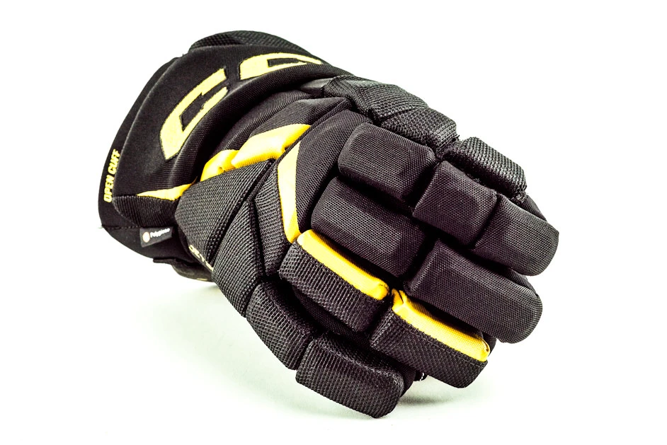 Hokejové rukavice CCM JetSpeed FT6 Black/Sunflower Junior