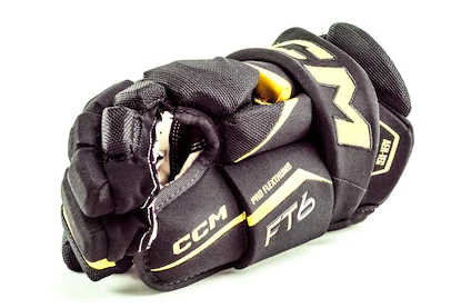Hokejové rukavice CCM JetSpeed FT6 Black/Sunflower Junior 10 palců