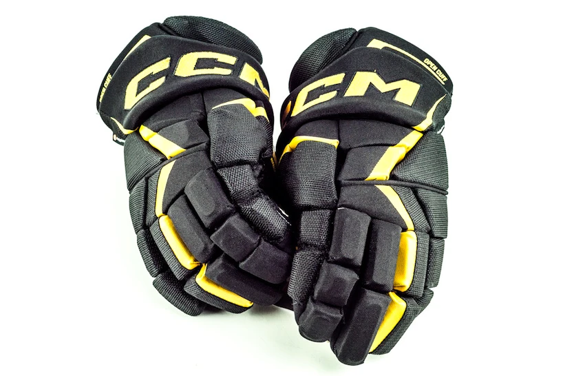 Hokejové rukavice CCM JetSpeed FT6 Black/Sunflower Junior 10 palců
