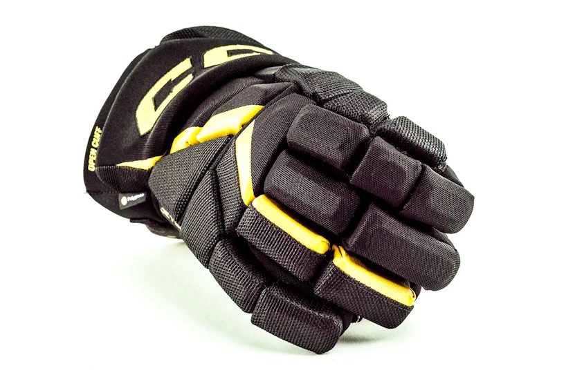 Hokejové rukavice CCM JetSpeed FT6 Black/Sunflower Junior 10 palců