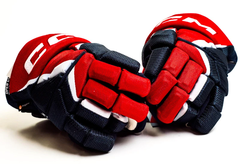 Hokejové rukavice CCM JetSpeed FT6 Navy/Red/White Junior 10 palců