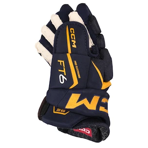 Hokejové rukavice CCM JetSpeed FT6 Navy/Sunflower Junior