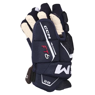 Hokejové rukavice CCM JetSpeed FT6 Navy/White Junior 10 palců