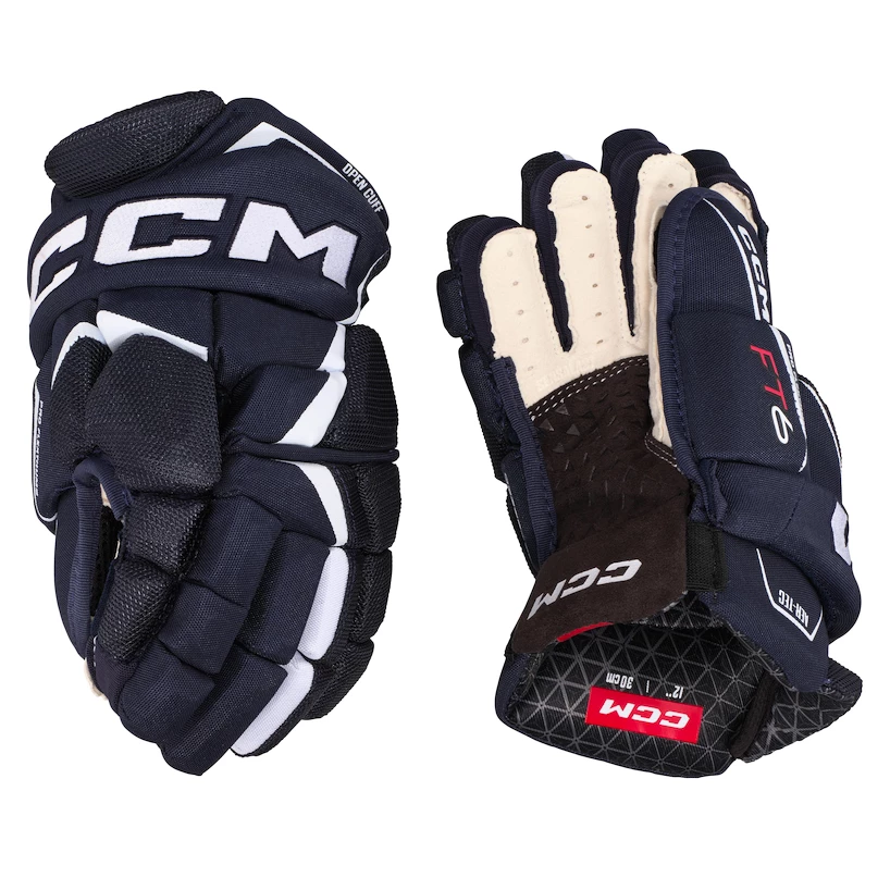 Hokejové rukavice CCM JetSpeed FT6 Navy/White Junior 10 palců
