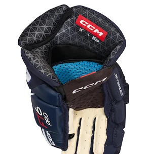 Hokejové rukavice CCM JetSpeed FT6 Pro Navy/White Junior 11 palců