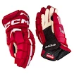 Hokejové rukavice CCM JetSpeed FT6 Pro Red/White Junior