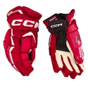 Hokejové rukavice CCM JetSpeed FT6 Pro Red/White Junior