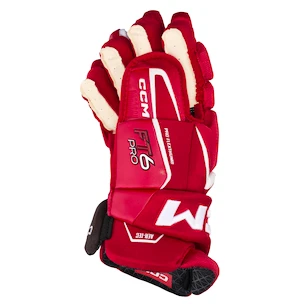 Hokejové rukavice CCM JetSpeed FT6 Pro Red/White Senior 15 palců