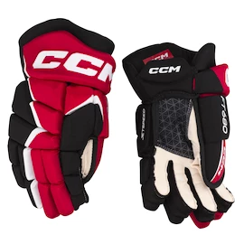 Hokejové rukavice CCM JetSpeed FT680 Black/Red/White Senior