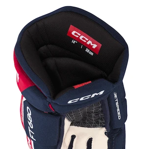 Hokejové rukavice CCM JetSpeed FT680 Navy/Red/White Senior