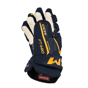 Hokejové rukavice CCM JetSpeed FT680 Navy/Sunflower Senior