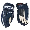 Hokejové rukavice CCM JetSpeed FT680 Navy/White Junior