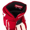 Hokejové rukavice CCM JetSpeed FT680 Red/White Senior
