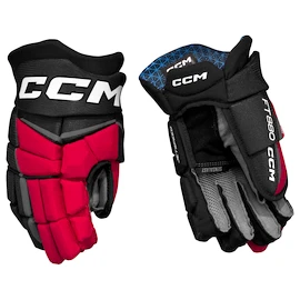 Hokejové rukavice CCM JetSpeed FT880 Black/Red/White Senior