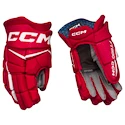 Hokejové rukavice CCM JetSpeed FT880 Red/White Senior