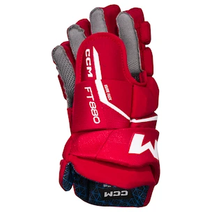 Hokejové rukavice CCM JetSpeed FT880 Red/White Senior