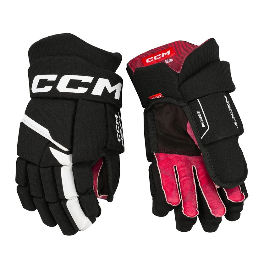 Hokejové rukavice CCM Next Black/White Senior 13 palců