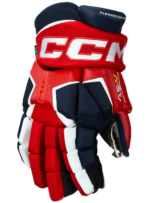 Hokejové rukavice CCM Tacks AS-V PRO Navy/Red/White Junior