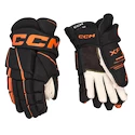 Hokejové rukavice CCM Tacks XF 80 Black/Orange Junior 11 palců