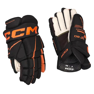 Hokejové rukavice CCM Tacks XF 80 Black/Orange Junior 11 palců