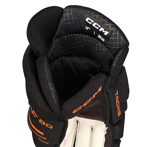 Hokejové rukavice CCM Tacks XF 80 Black/Orange Senior 15 palců