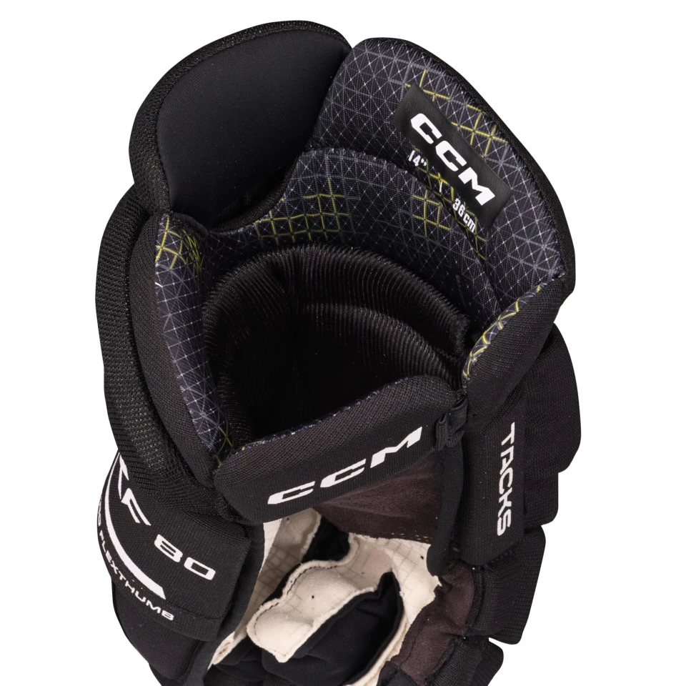 Hokejové rukavice CCM Tacks XF 80 Black/White Junior