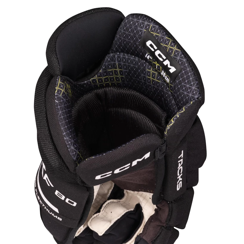 Hokejové rukavice CCM Tacks XF 80 Black/White Junior