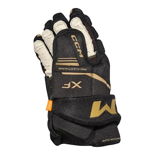 Hokejové rukavice CCM Tacks XF Black/Gold Senior 15 palců