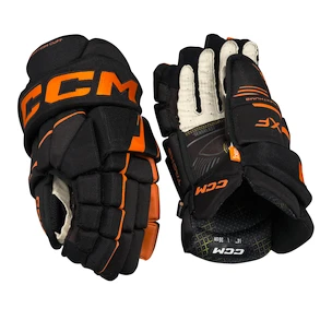 Hokejové rukavice CCM Tacks XF Black/Orange Senior 15 palců