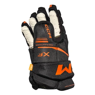 Hokejové rukavice CCM Tacks XF Black/Orange Senior 15 palců