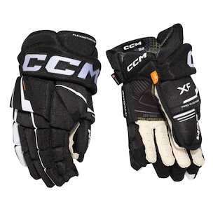 Hokejové rukavice CCM Tacks XF Black/White Junior