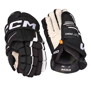 Hokejové rukavice CCM Tacks XF PRO Black/White Senior 15 palců