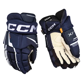 Hokejové rukavice CCM Tacks XF PRO Navy/White Junior