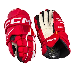Hokejové rukavice CCM Tacks XF PRO Red/White Junior 11 palců