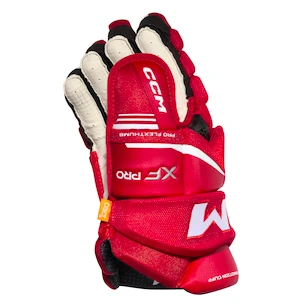Hokejové rukavice CCM Tacks XF PRO Red/White Junior 11 palců