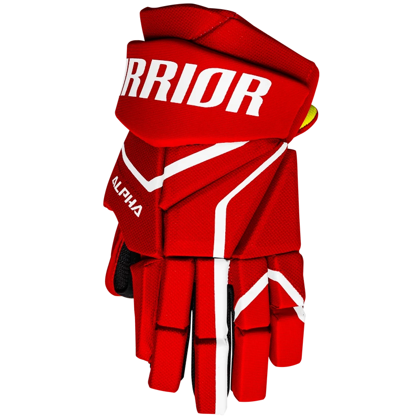 Hokejové rukavice Warrior Alpha LX2 Comp Red Senior 14 palců