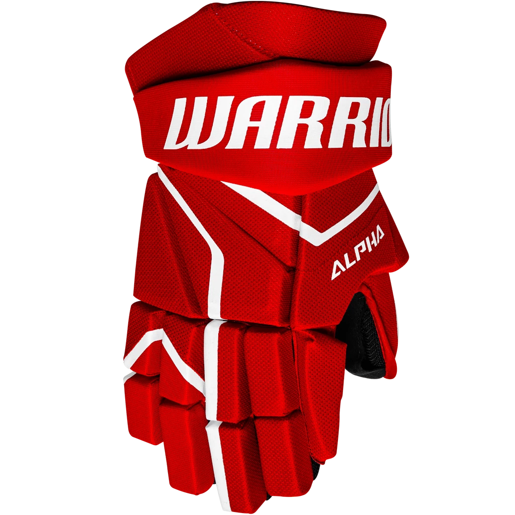 Hokejové rukavice Warrior Alpha LX2 Comp Red Senior 14 palců