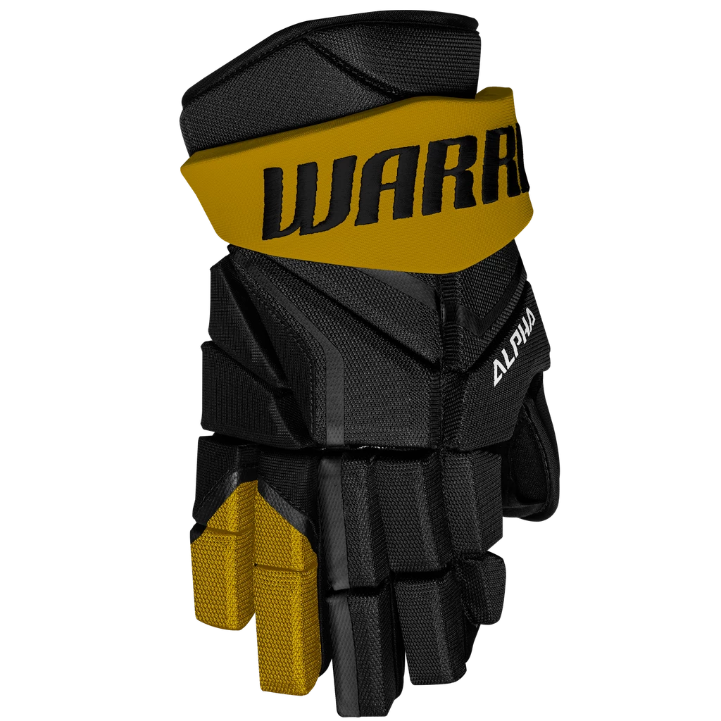 Hokejové rukavice Warrior Alpha LX2 Max Black/Gold Junior 12 palců