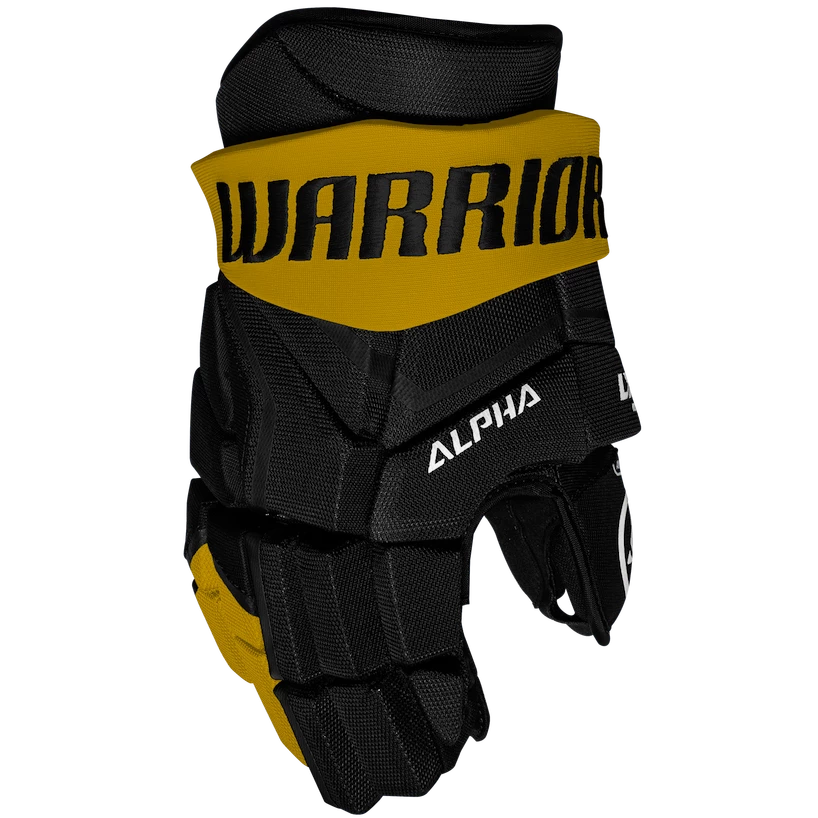 Hokejové rukavice Warrior Alpha LX2 Max Black/Gold Junior 12 palců