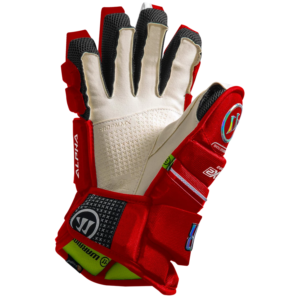 Hokejové rukavice Warrior Alpha LX2 Pro Red Senior