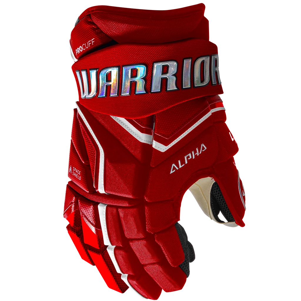Hokejové rukavice Warrior Alpha LX2 Pro Red Senior