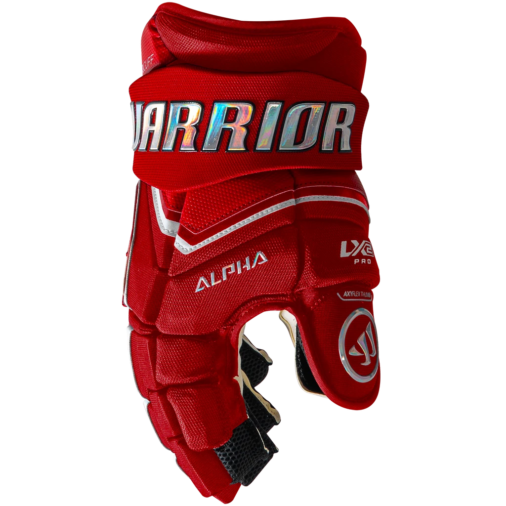 Hokejové rukavice Warrior Alpha LX2 Pro Red Senior