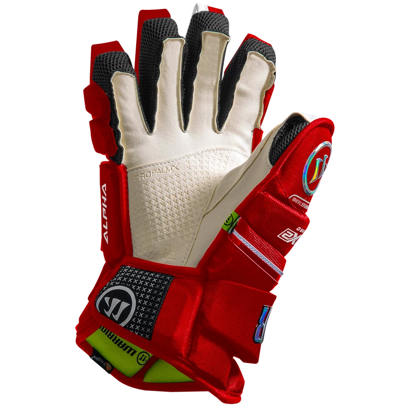 Hokejové rukavice Warrior Alpha LX2 Pro Red Senior 15 palců