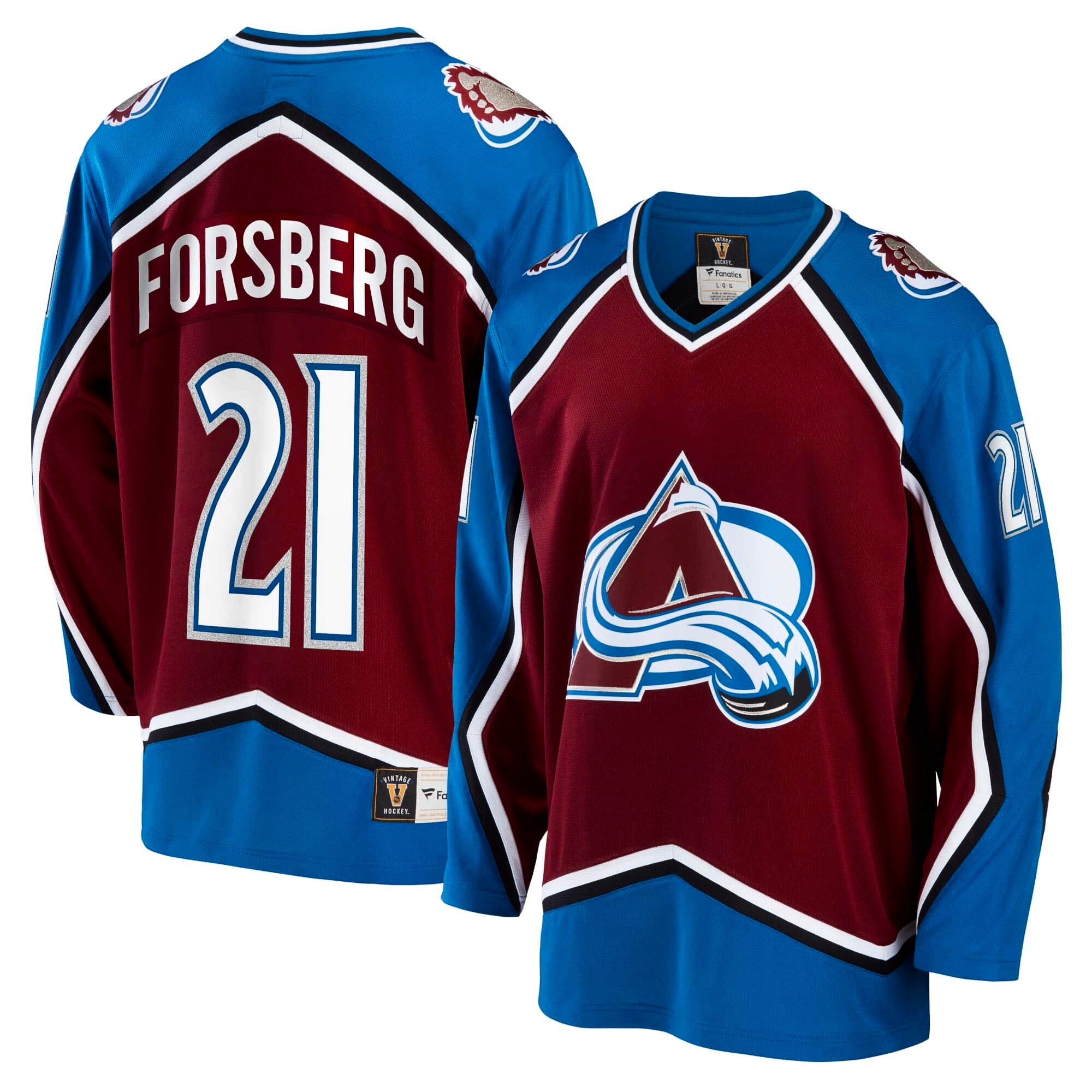 Product detail of Hokejový dres Fanatics Breakaway Jersey NHL Vintage Colorado Avalanche Peter Forsberg 21  XL
