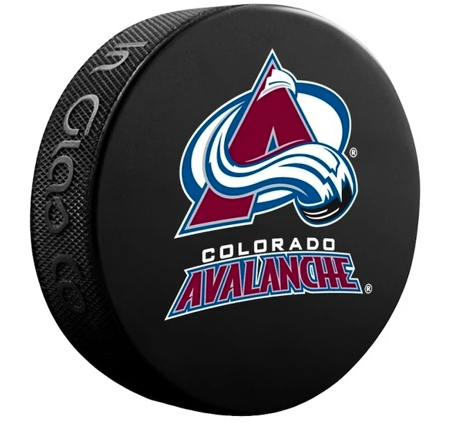 Hokejový puk Inglasco Inc.  Logo Blister Colorado Avalanche