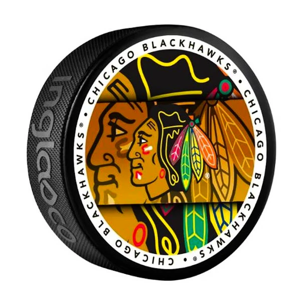 Hokejový puk Inglasco Inc.  Medallion Blister Chicago Blackhawks