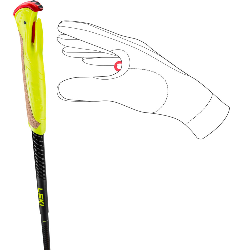 Hole na trailový běh Leki  Evotrail FX.One TA, black-neonyellow-dark anthracite 115 cm - thumb (1)