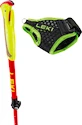 Hole na trailový běh Leki  Ultratrail FX Junior, naturalcarbon-bright red-neonyellow, 95 - 110 cm